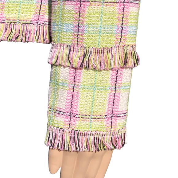 St. John Collection NWT multicolored jacket with fringe Sz 4 - Picture 14 of 16